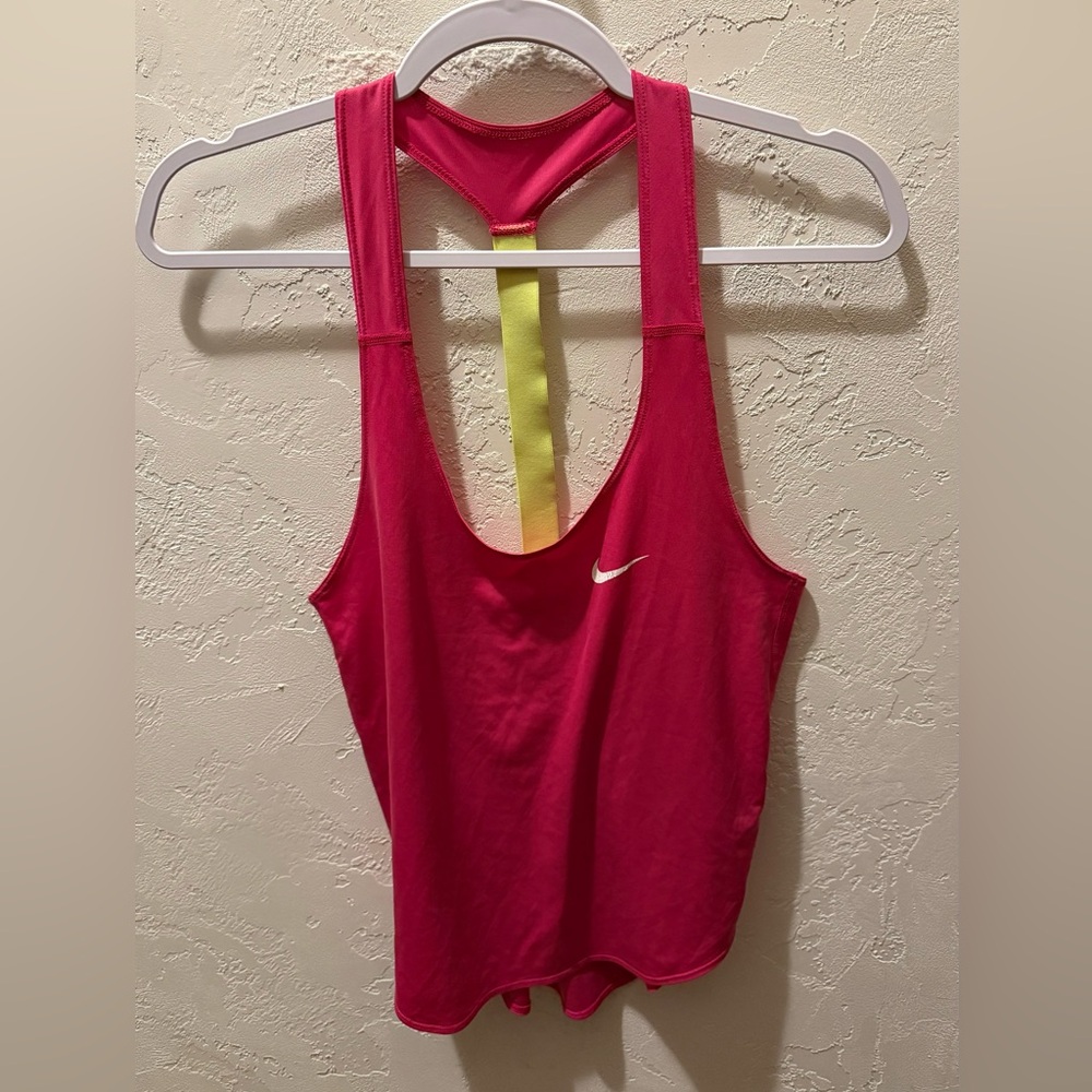 Women’s Nike Pink Racerback Tank Top with Logo Size XS